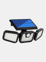 Купить Уличный светильник - фонарь на солнечной батарее, с тремя вращающимися панелями