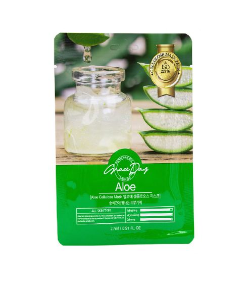 Купить Тканевая маска для лица с экстрактом алоэ ALOE CELLULOSE GRACE DAY