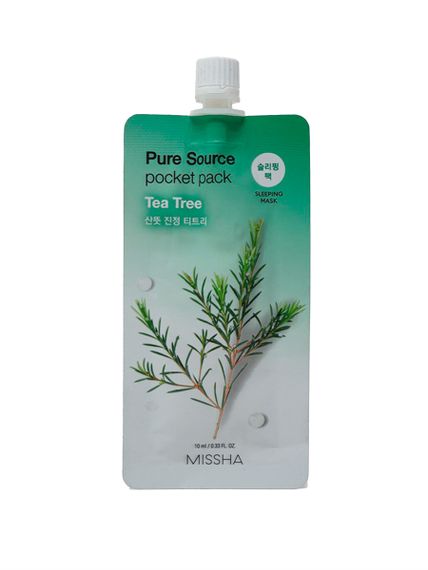 Ночная несмываемая маска для лица Missha Tea Tree, 10 ml xarid qilish