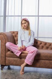 Купить Трикотаный пижамный комплект комбинированный