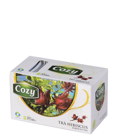 Купить Черный чай с лепестками Гибискуса Cozy, 20 пакетиков