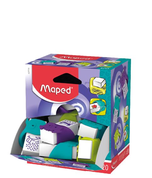 Ластик Maped LITTLE MONSTER в пласт.футл. в виде монстра
