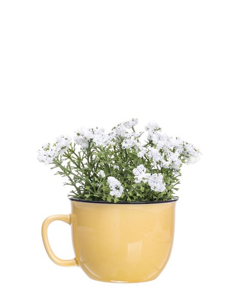 Декоративная металлическая кружка с цветком (12 см)