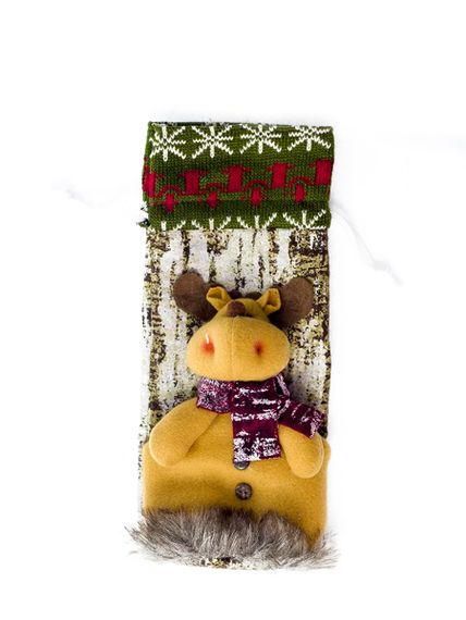 Новогодний чехол для бутылки