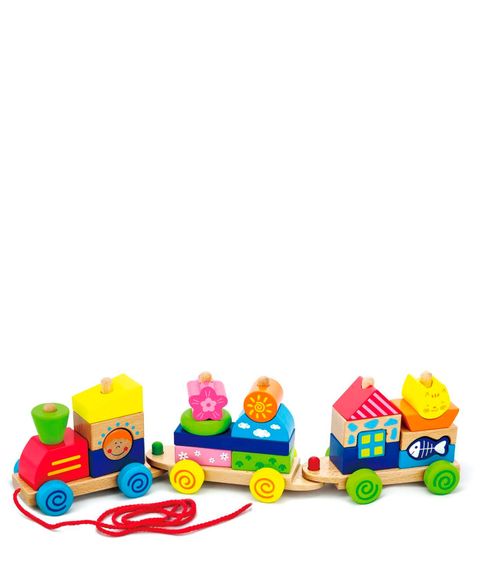 Детский деревянный конструктор Viga Toys Поезд-каталка xarid qilish