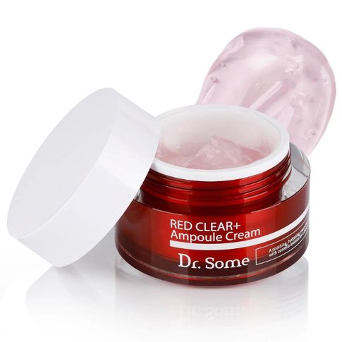 Ампульный крем с центеллой азиатской Dr. Some Red Clear+ Ampoule Cream для снятия раздражений и воспалений на коже лица , 50 мл
