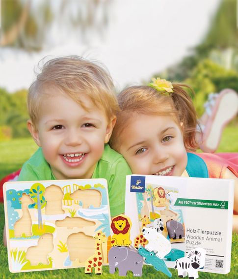 Деревянный пазл Tchibo