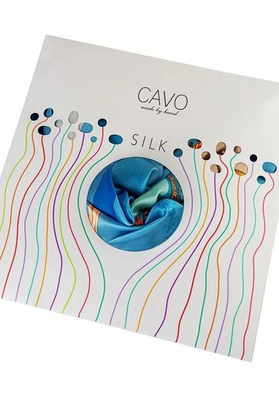 Платок CAVO шелковый шейный большой