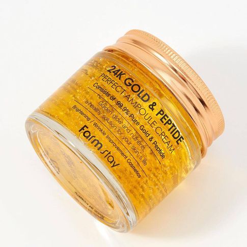 Ампульный крем с золотом и пептидами FarmStay 24K Gold and Peptide Perfect Ampoule Cream,80 ml xarid qilish