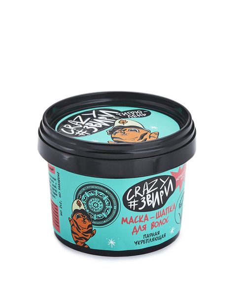 Купить Маска-шапка для волос Парная укрепляющая Crazy #звири Тигрюлень Natura Siberica, 100 мл