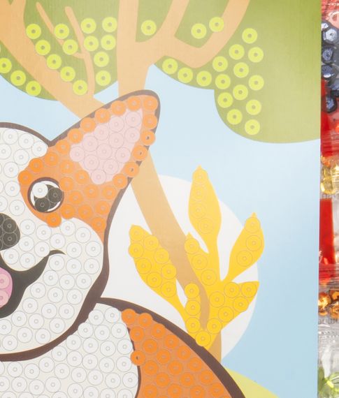 Картина из пайеток Корги