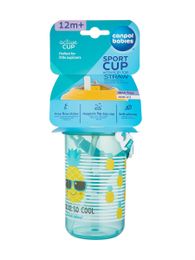 Пластиковый поильник с силиконовым носиком-трубочкой Canpol Babies So Cool 400 мл xarid qilish
