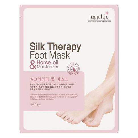 Купить Маска-носки для ног с экстрактом лошадиного жира Malie Silk Therapy Foot Mask Horse Oil, 2 пары