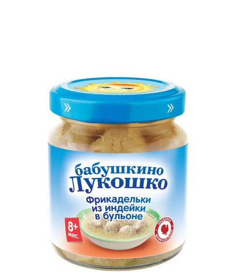 Фрикадельки из индейки в бульоне 8 мес+ Бабушкино Лукошко, 100 г xarid qilish