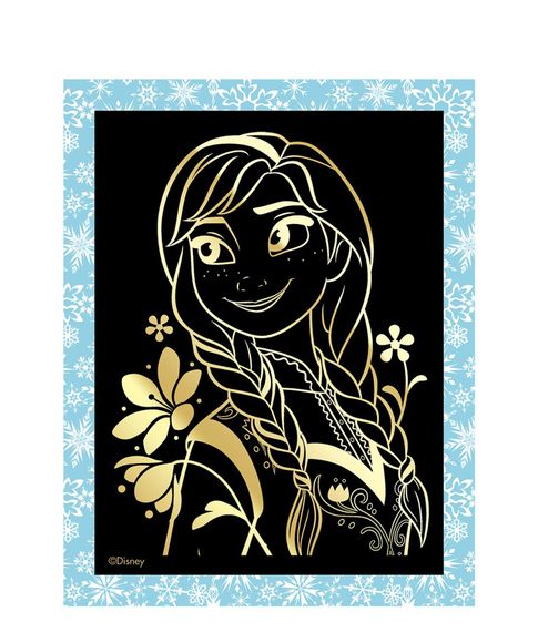 Гравюра Disney Холодное сердце большая с эффектом золото "Анна"
