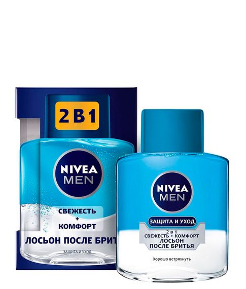 Купить Лосьон после бритья Nivea Men "Защита и уход 2 в 1 Свежесть + комфорт" 100мл