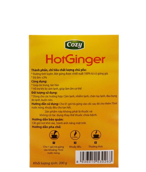 Растворимый чайный напиток с экстрактом имбиря Cozy (20 пакетиков)