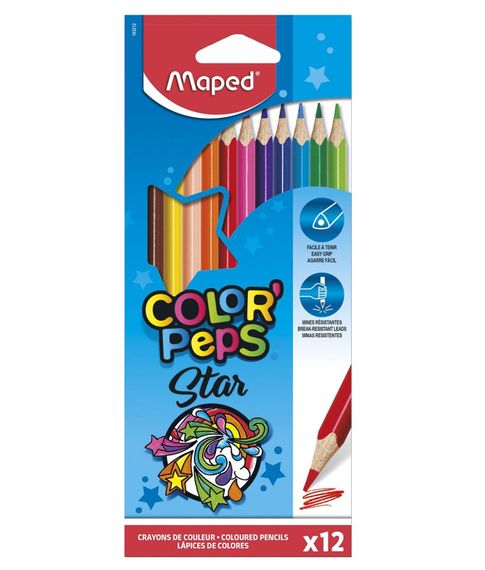 Купить Цветные карандаши 12 цветов Color Peps Star Maped