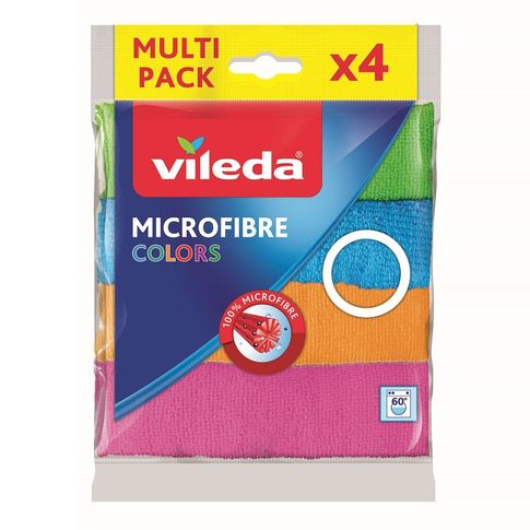 Комплект универсальных салфеток из микрофибры colors Vileda, 4 шт xarid qilish
