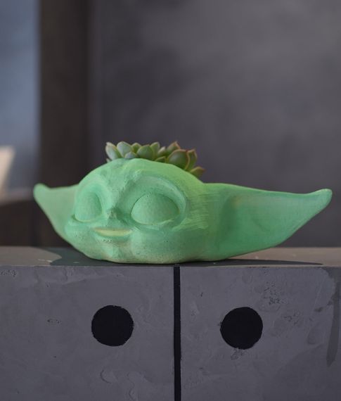 Купить Кашпо Baby Yoda Minimalismo