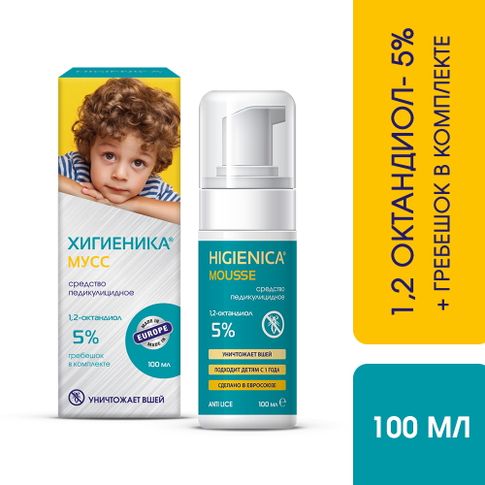 Хигиеника Мусс средство педикулицидное, флакон 100 мл
