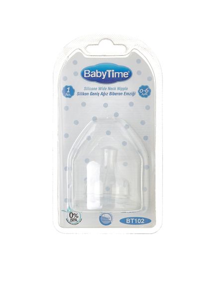 Купить Силиконовая соска с широкой горловиной №1 BabyTime