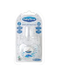 Ортодонтическая прозрачная пустышка с крышкой №1 BabyTime xarid qilish