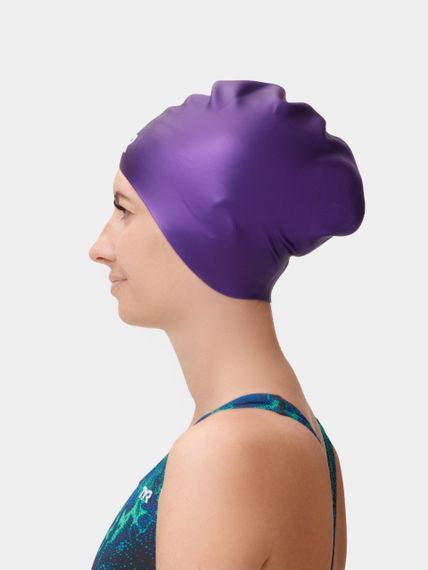 Шапочка для плавания Long Hair Wrinkle-Free Silicone Adult Swim Cap
