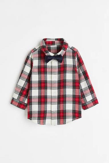 Купить H&M Рубашка клетка бабочка М