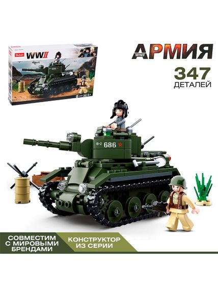 Конструктор SLUBAN, 347 деталей