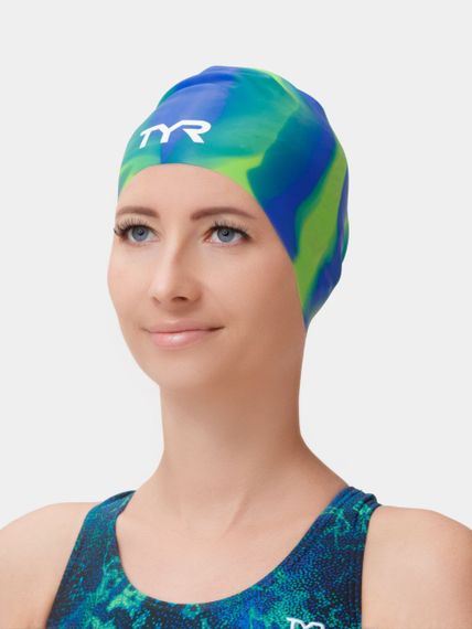 Купить Шапочка для плавания Long Hair Wrinkle-Free Silicone Adult Swim Cap