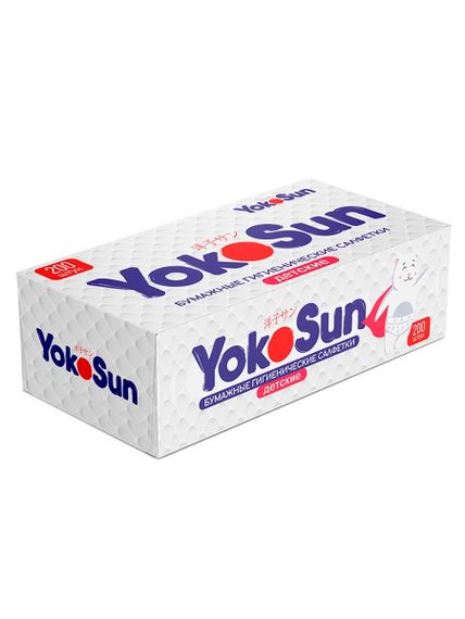 Бумажные гигиенические салфетки детские YokoSun, 200 шт.