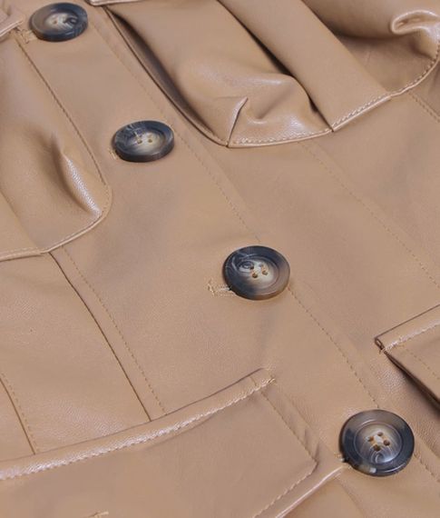 Плащ из экокожи TwoTwinStyle