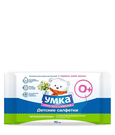 Купить Влажные детские салфетки Умка, 70 шт