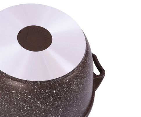 Кастрюля 3л со стек.крышкой АП (кофейный-мрамор)