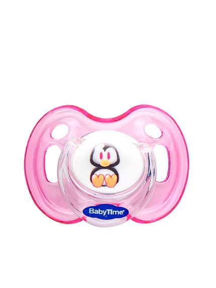 Купить Силиконовый пустышка BabyTime Round Candy с крышкой №2 6-18 м